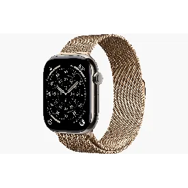 Умные часы Apple Watch Series 11 46 мм, Natural Titanium Case, Gold Milanese Loop M/L