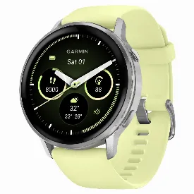 Умные часы Garmin Venu 4, 45 мм Silver/Citron (010-03014-02)