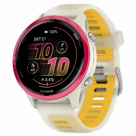 Умные часы Garmin Forerunner 570, 42 мм, Raspberry / Translucent Bone / Mango (010-02970-02)
