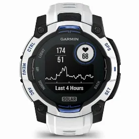 Умные часы Garmin Instinct 3 45mm, Whitestone / Bolt Blue, белый (010-02934-03)