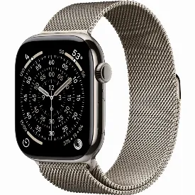 Умные часы Apple Watch Series 11 42 мм, Natural Titanium Case, Natural Milanese Loop