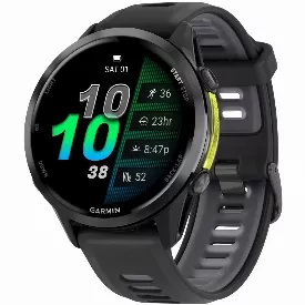 Умные часы Garmin Forerunner 970, 47 мм, Carbon Grey DLC Titanium Black / Translucent Whitestone (010-02969-10)