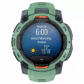 Умные часы Garmin Instinct 3 45mm, AMOLED Neo Tropic, зеленый (010-02936-01)