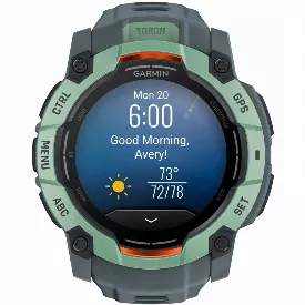 Умные часы Garmin Instinct 3 50mm, AMOLED Neo Tropic / Twilight, зеленый (010-03020-01)