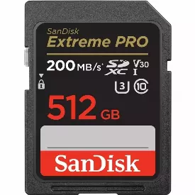 Карта памяти SanDisk Extreme Pro SDXC UHS-I Class 3 V30 200/90 MB/s 512GB SDSDXXD-512G-GN4IN