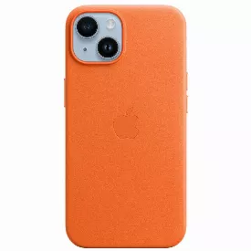 Чехол Apple для iPhone 14 Leather MagSafe Orange (MPP83)