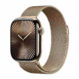 Умные часы Apple Watch Series 10 46 мм Gold Titanium Case with Gold Milanese Loop - M/L