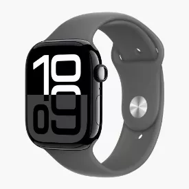 Умные часы Apple Watch Series 10 42 мм Jet Black Aluminium Case with Stone Gray Sport Band - S/M