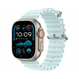 Apple Watch Ultra 2 (2024) GPS + Cellular 49 mm Natural Titanium Case with Ice Blue Ocean Band