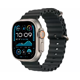 Apple Watch Ultra 2 (2024) GPS + Cellular 49 mm Natural Titanium Case with Black Ocean Band 