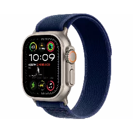 Apple Watch Ultra 2 (2024) GPS + Cellular 49 mm Natural Titanium Case with Blue Trail Loop Medium