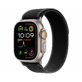 Apple Watch Ultra 2 (2024) GPS + Cellular 49 mm Natural Titanium Case with Black Trail Loop Medium