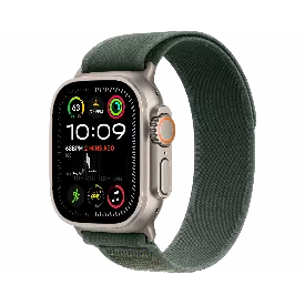 Apple Watch Ultra 2 (2024) GPS + Cellular 49 mm Natural Titanium Case with Green Trail Loop Large