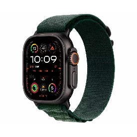 Apple Watch Ultra 2 (2024) GPS + Cellular 49 mm Black Titanium Case with Dark Green Alpine Loop Small