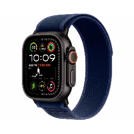 Apple Watch Ultra 2 (2024) GPS + Cellular 49 mm Black Titanium Case with Blue Trail Loop Medium