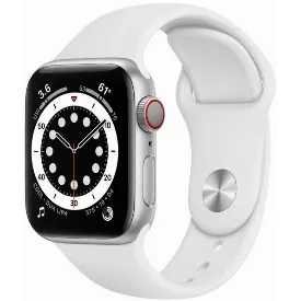 Смарт-часы Apple Watch Series 6 GPS + Cellular 40 мм, Aluminum Case, серебристый/белый