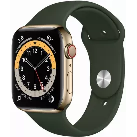 Смарт-часы Apple Watch Series 6 GPS + Cellular 44 мм, Aluminum Case, золотистый/кипрский зеленый
