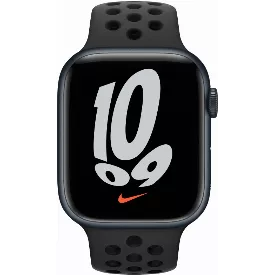 Смарт-часы Apple Watch Nike Series 7 GPS + Cellular 45 мм, антрацитовый/черный