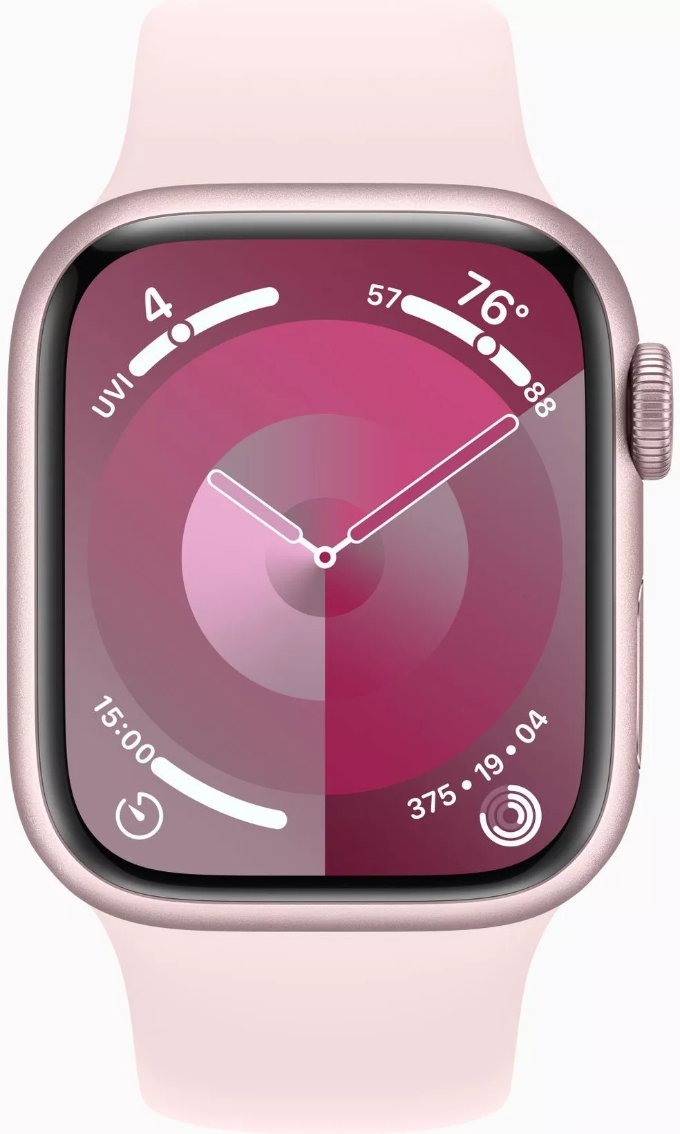 Умные часы Apple Watch Series 9 41 мм Aluminium Case GPS, Pink/Light Pink Sport Band - S/M
