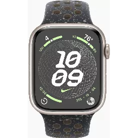 Умные часы Apple Watch Series 9 45 мм Aluminium Case GPS, Nike Starlight/Midnight Sky Sport Band - S/M