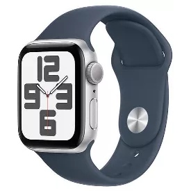 Умные часы Apple Watch Series SE Gen 2 40 мм Aluminium Case, Silver/Storm Blue Sport Band S/M