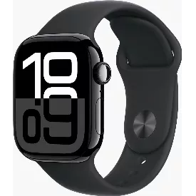 Умные часы Apple Watch Series 10 42 мм Jet Black Aluminium Case with Black Sport Band - S/M