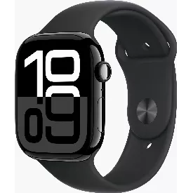 Умные часы Apple Watch Series 10 46 мм Jet Black Aluminium Case with Black Sport Band - S/M