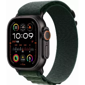 Смарт-часы Apple Watch Ultra 2 2024 49 мм, Black Titanium Case with Dark Green Alpine Loop - L