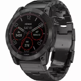 Умные часы Garmin Fenix 7X Sapphire Solar Titanium Gray, серый (010-02541-27)