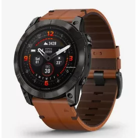 Смарт-часы Garmin Epix Pro Gen 2 Sapphire Edition 51 мм, кожаный ремешок, каштановый 0100280430