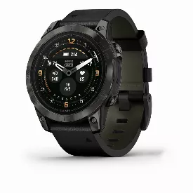 Смарт-часы Garmin Epix Pro Gen 2 Sapphire Edition 47 мм, кожаный ремешок, черный