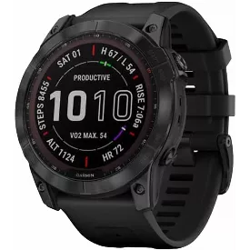Умные часы Garmin Fenix 7X Sapphire Solar Wi-Fi, чёрный
