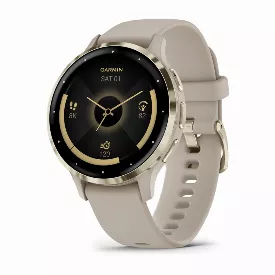 Умные часы Garmin Venu 3S, Soft Gold Stainless Steel Bezel with French Gray Case and Silicone Band