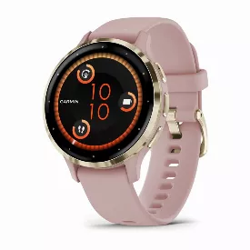 Умные часы Garmin Venu 3S, Soft Gold Stainless Steel Bezel with Dust Rose Case and Silicone Band