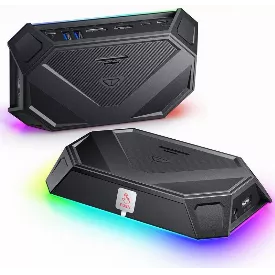 Док-станция JSAUX 12 Port RGB для Steam Deck/ROG Ally X/Legion Go, Black, черный