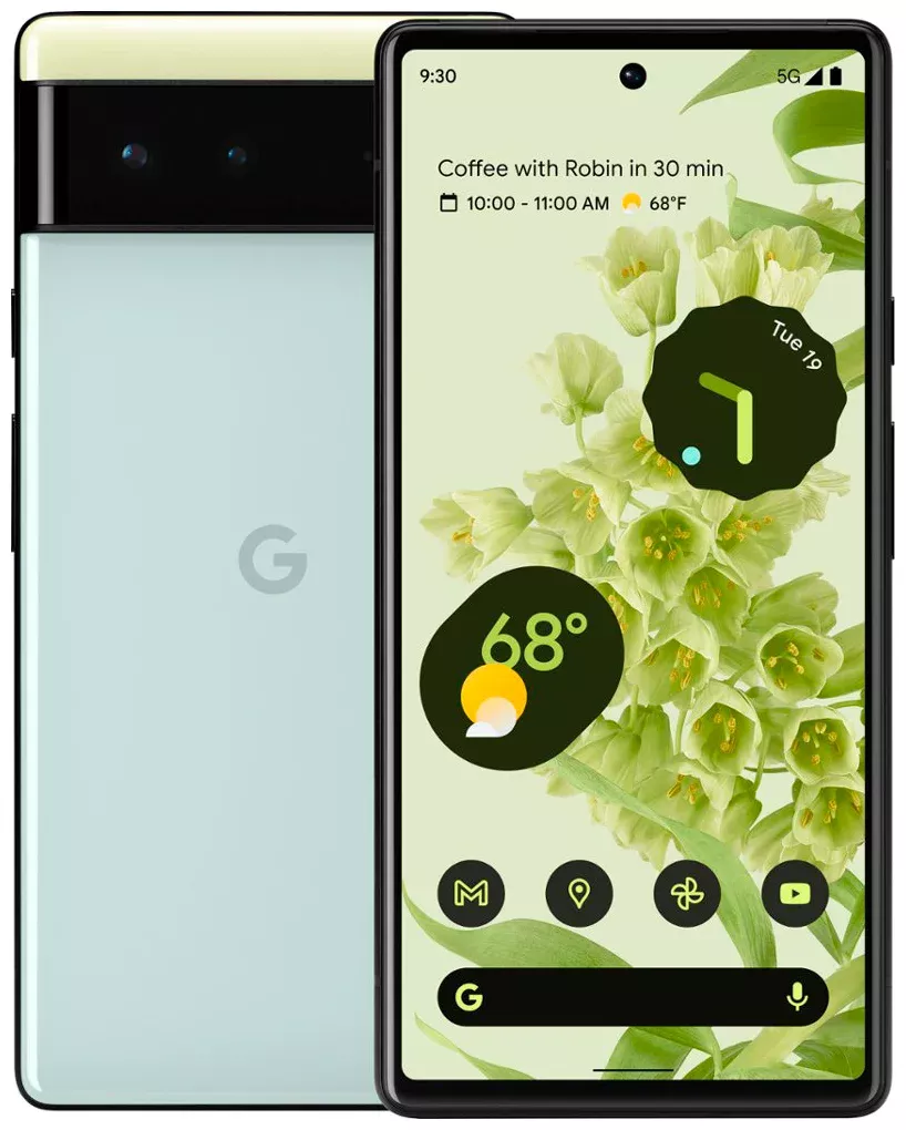 Смартфон Google Pixel 6, 8.128 Гб JP, Dual SIM (nano SIM+eSIM), Sorta Seafoam