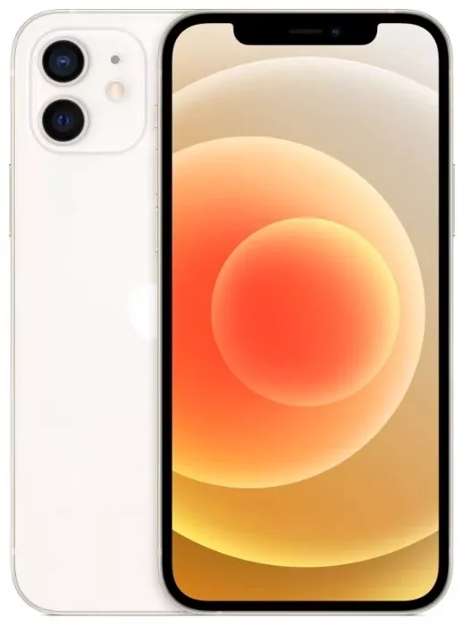 Смартфон iPhone 12, 64 Гб, белый, Dual SIM (nano SIM+eSIM)