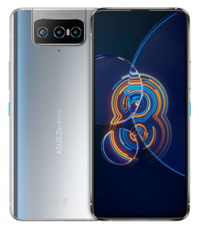 Смартфон Asus Zenfone 8 Flip ZS672KS, 8.256 Гб, Dual nano SIM, Glacier Silver