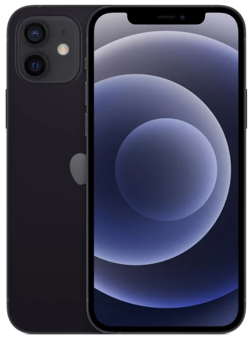 Смартфон iPhone 12, 64 Гб, черный, Dual SIM (nano SIM+eSIM)